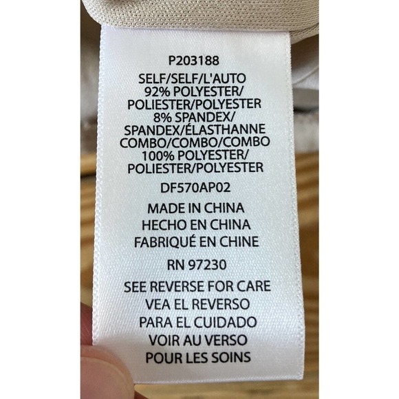 NWT Almost Famous Ruched Mini Dress Size Small Beige Sleeveless Chain Strap - Picture 5 of 9